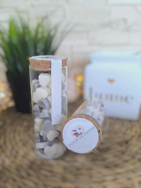 Fleur de coton mini coeurs